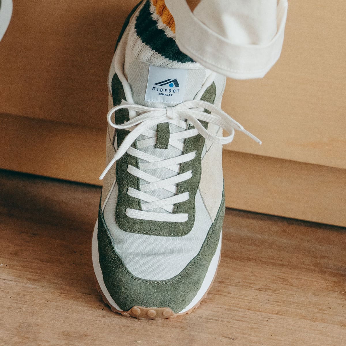 MIDFOOT ADVANCE ミッドフット アドバンス BASIS OLIVE/BEIGE MF-014 スニーカー ユニセックス